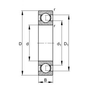 160 mm x 340 mm x 68 mm  FAG 6332-M Cojinetes de bolas profundas