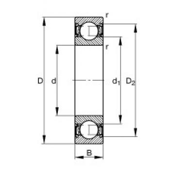 10 mm x 26 mm x 8 mm  FAG S6000-2RSR Cojinetes de bolas profundas