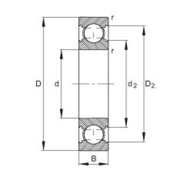 25 mm x 52 mm x 15 mm  FAG 6205-C Cojinetes de bolas profundas