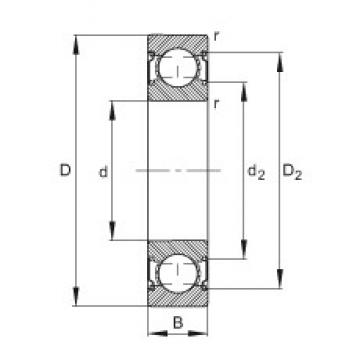 20 mm x 47 mm x 14 mm  FAG 6204-C-2Z Cojinetes de bolas profundas