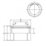 13 mm x 23 mm x 23 mm  KOYO SESDM13 Cojinetes Lineales